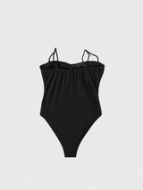 Lace strapless bodysuit black
