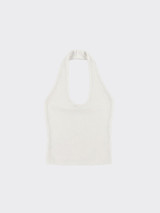 Halter crop top White