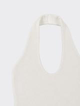 Halter crop top White