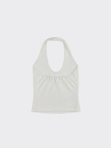 Halter crop top White