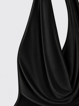 Black halter bodysuit