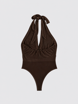 Brown halter bodysuit