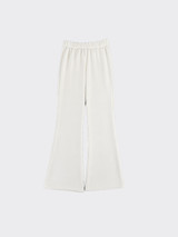 Flared pant with seams white
