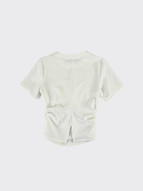 soft-touch t-shirt with ruching at the sides white