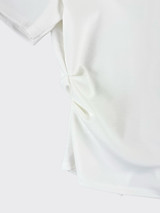 soft-touch t-shirt with ruching at the sides white