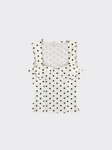 Polka dots corset top white