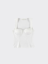 Tank corset top white