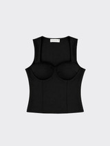 Tank corset top black