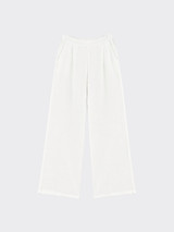 Flowy pleated trousers with pockets White