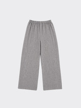 Linen-effect trousers with glitter stripes Grey