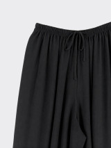 Fluid Harem Semitransparent Pants Black
