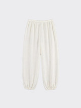 Fluid Harem Semitransparent Pants White