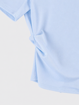 soft-touch t-shirt with ruching at the sides light blue