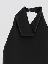 Satin halter top black
