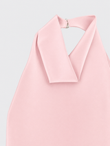 Satin halter top pink