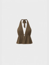 Halter top set with tie closure