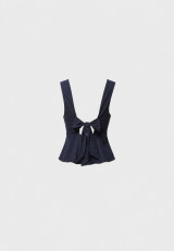 Denim tank top with back detail