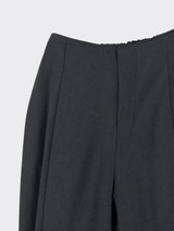 Linen-effect harem pants with pleats black