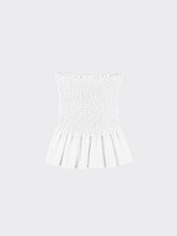 Honeycomb bandeau top white