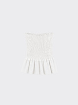 Honeycomb bandeau top white