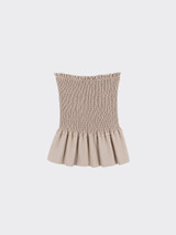 Honeycomb bandeau top taupe