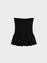 Honeycomb bandeau top black