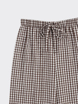 Gingham harem pants brown