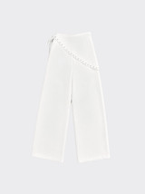 Tencel handkerchief trousers white