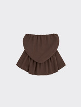 Balloon bustier top brown