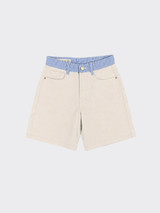 Jeans with double waistband and back detail
