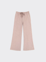 Fluid wide leg linen effect pants pink