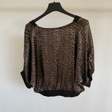 Chaqueta de seda estampado leopardo