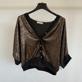 Chaqueta de seda estampado leopardo