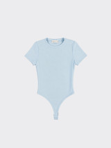 Short-sleeved bodysuit light blue