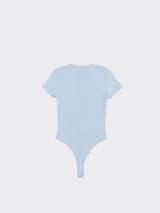 Short-sleeved bodysuit light blue