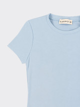 Short-sleeved bodysuit light blue