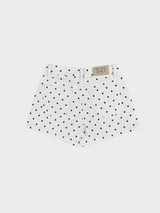 Mini polka dot shorts white