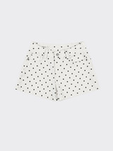 Mini polka dot shorts white