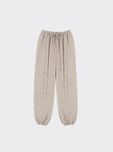 Gingham harem pants taupe