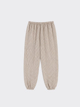 Gingham harem pants taupe