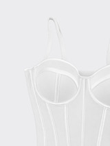 Corset top with boning