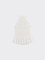 Halter qipao top white