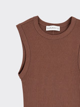 Basic tank top brown