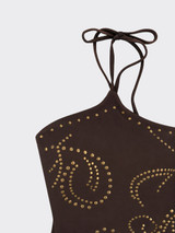 Studded top brown