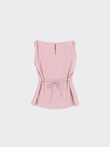 Tank top with knot detail fitted at the back pink