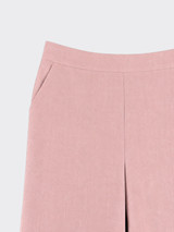 Wide leg linen pants with elastic at back pink