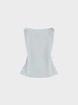 Tank top with knot detail fitted at the back blue