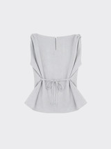 Tank top with knot detail fitted at the back blue