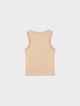 Tank top with stud details beige
