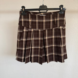 Falda corta con estampado de cuadros
